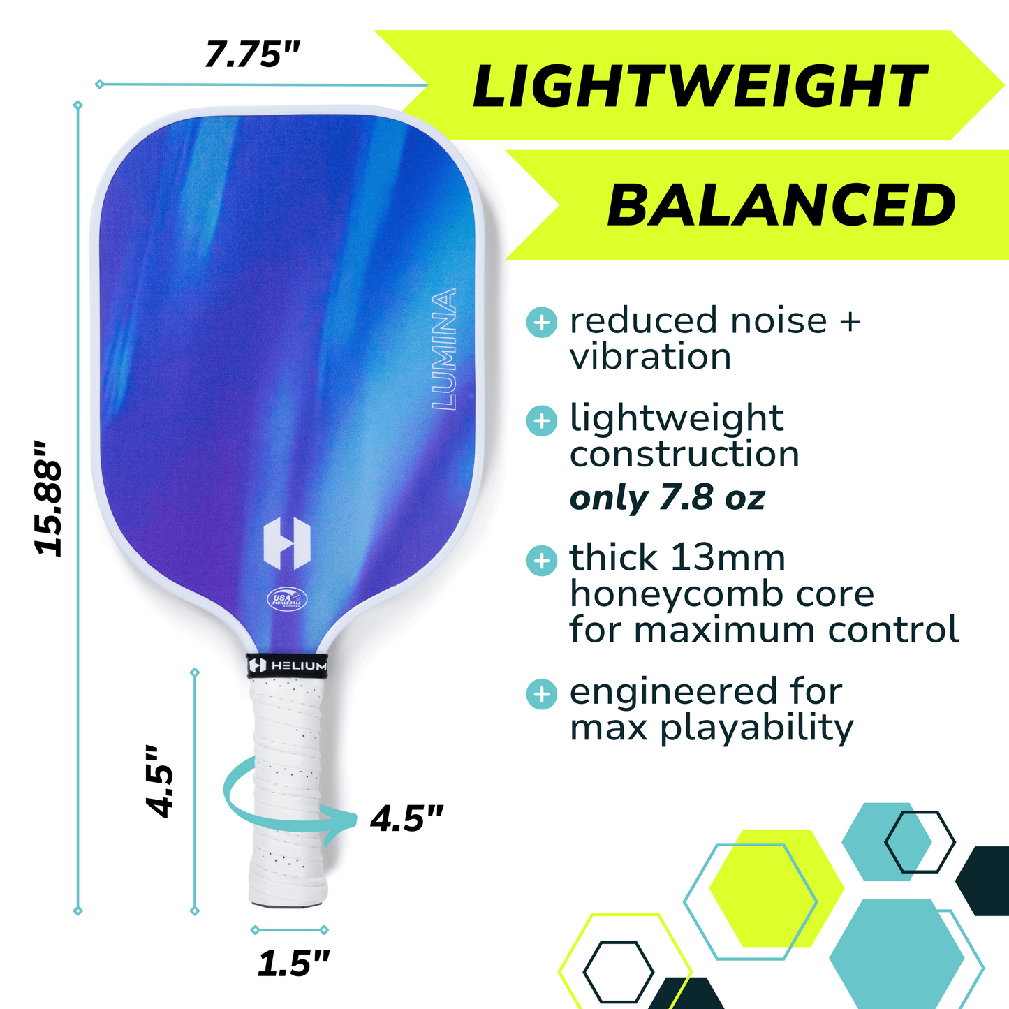 Helium Lumina Carbon Fiber Paddle - 4-Pack Bundle