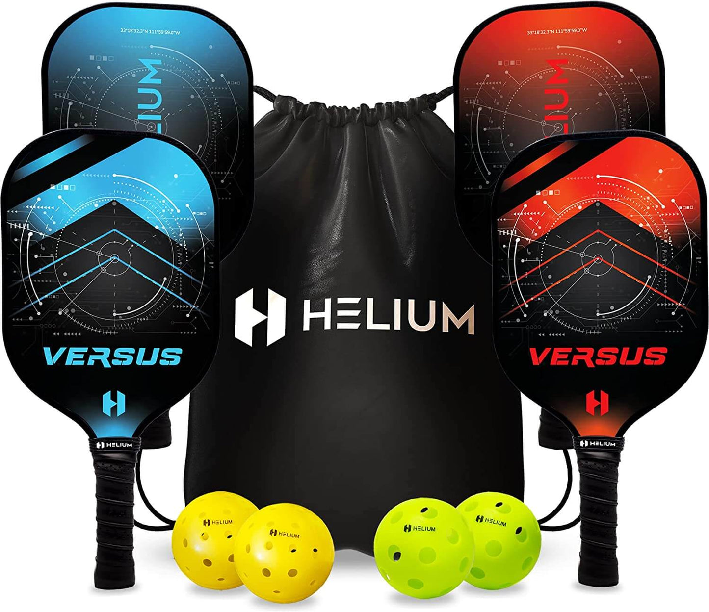 Helium Versus Fiberglass Paddle - 4-Pack Bundle