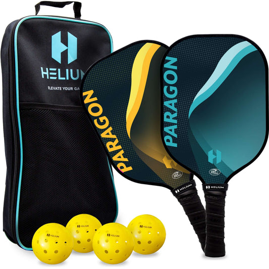 Helium Paragon Fiberglass Paddle - 2-Pack Bundle (Blue & Yellow)